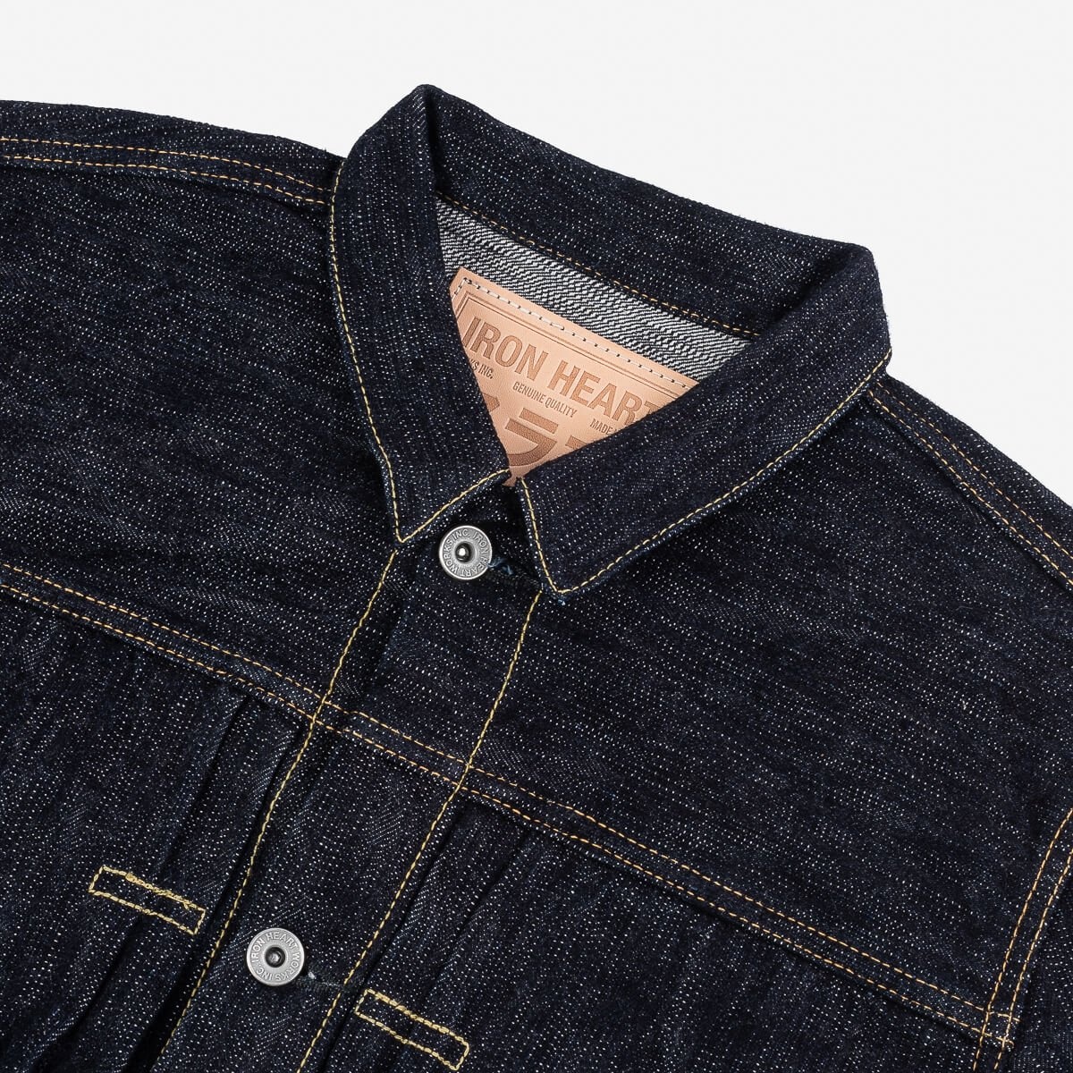 IHJ-507-SLB 16oz Slubby Selvedge Denim Type II Jacket Indigo - 2