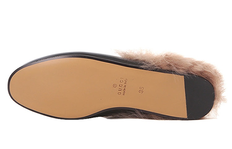 (WMNS) Gucci Princetown Series Flat Slipper Black 397749-DKHH0-1063 - 5