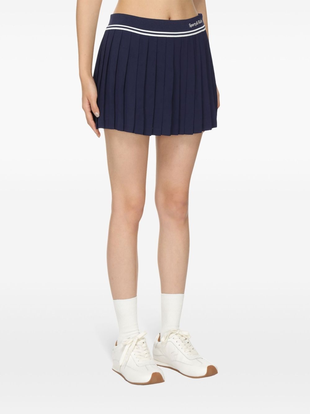 logo pleated skirt - 3