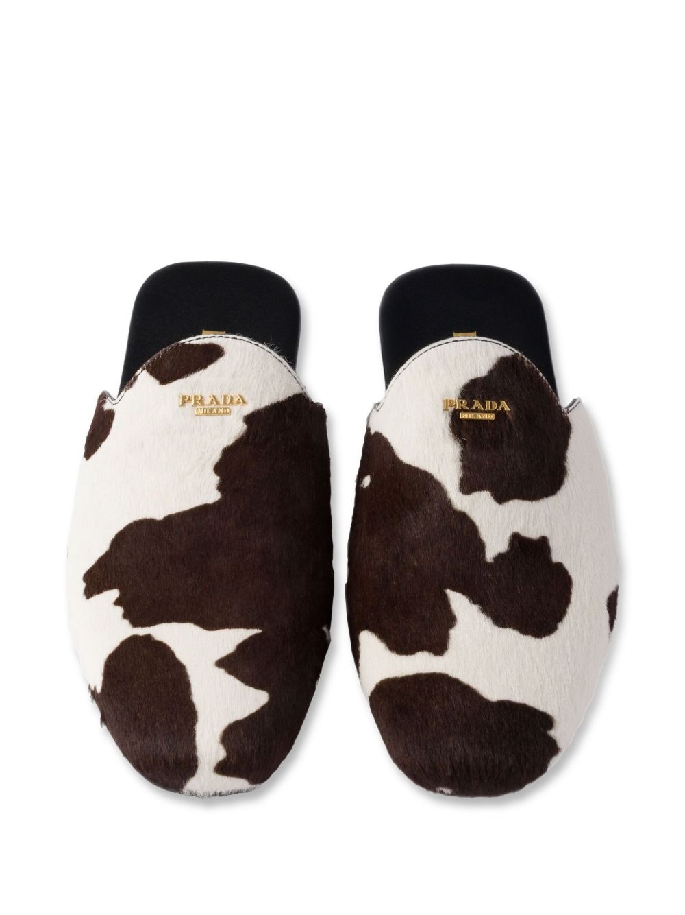 cow-print slip-on mules - 4