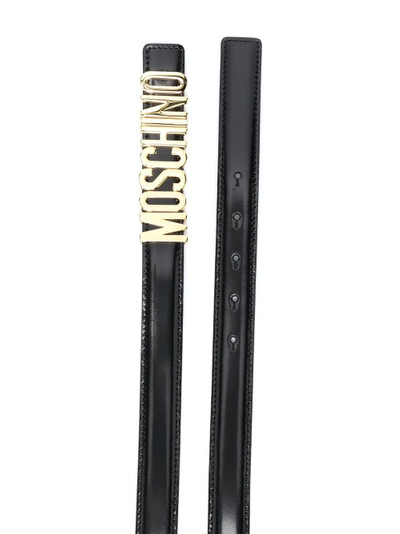 Moschino leather logo-lettering belt outlook