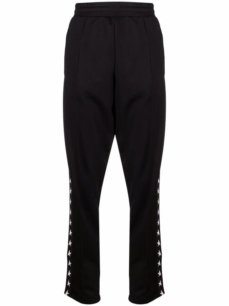 Golden Goose Technical Jersey Joggers With Stars On The Sides Clothing - 1