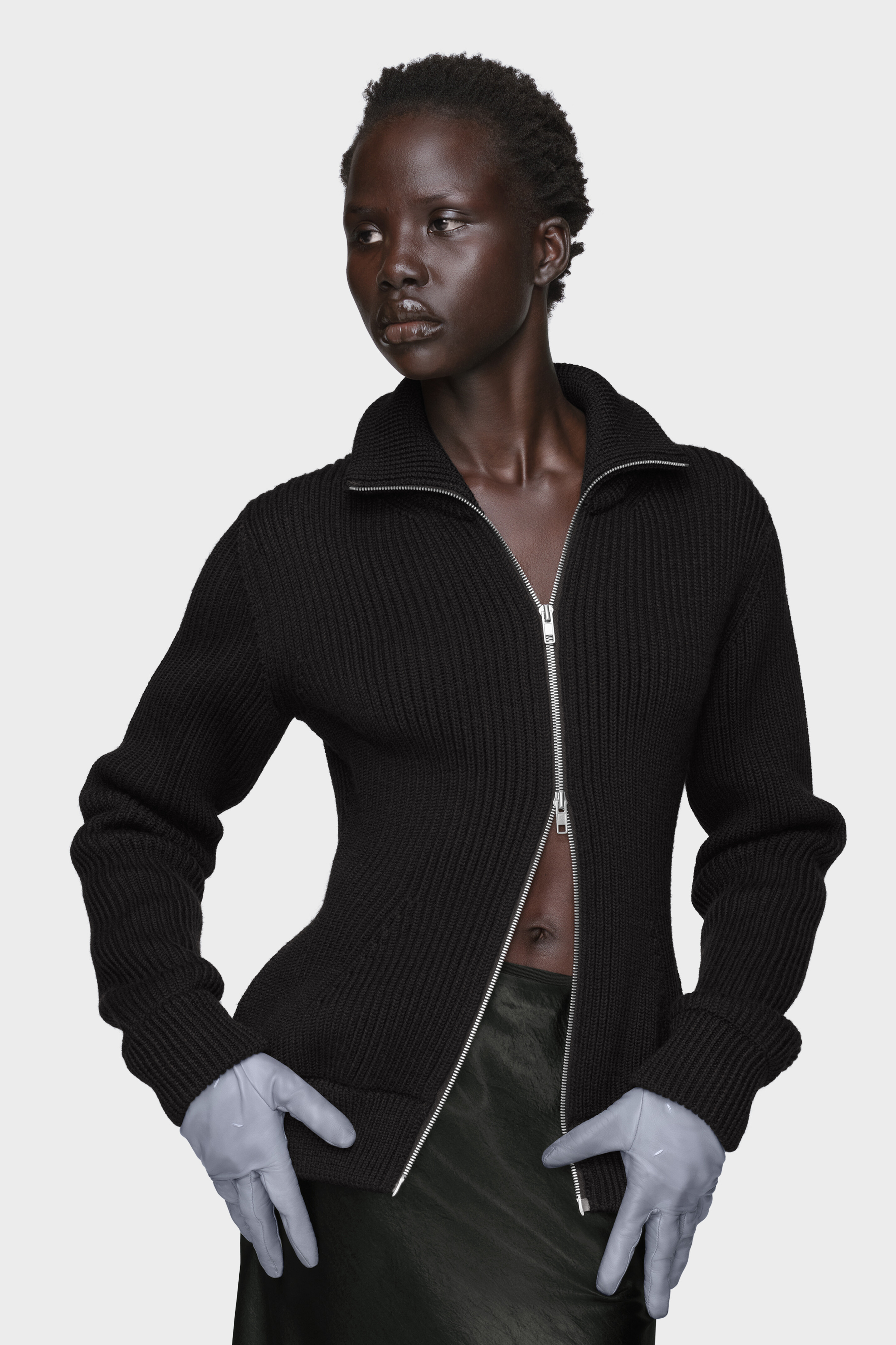 Wool zipped cardigan - 2