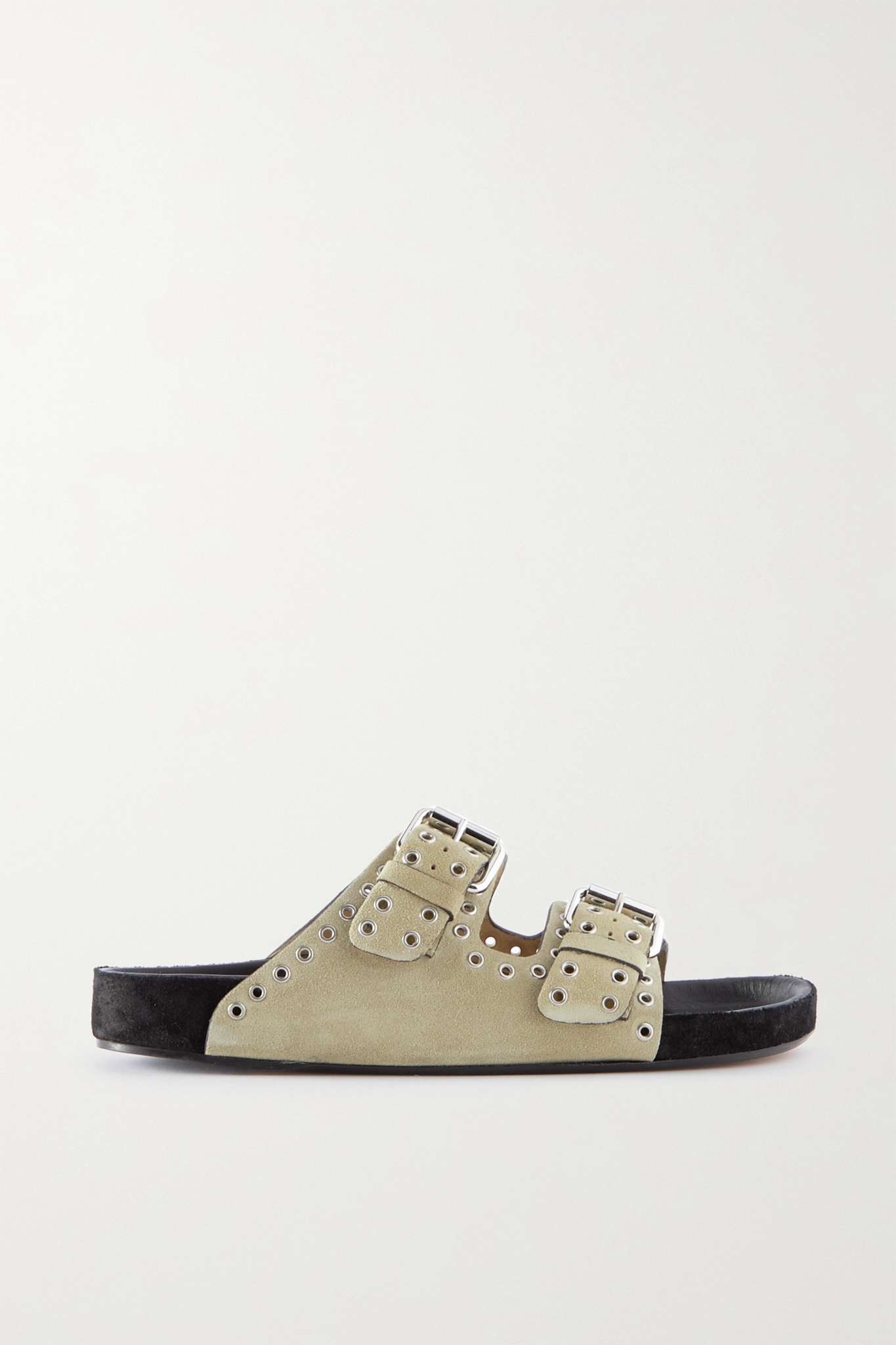 Lennyo studded suede slides - 1