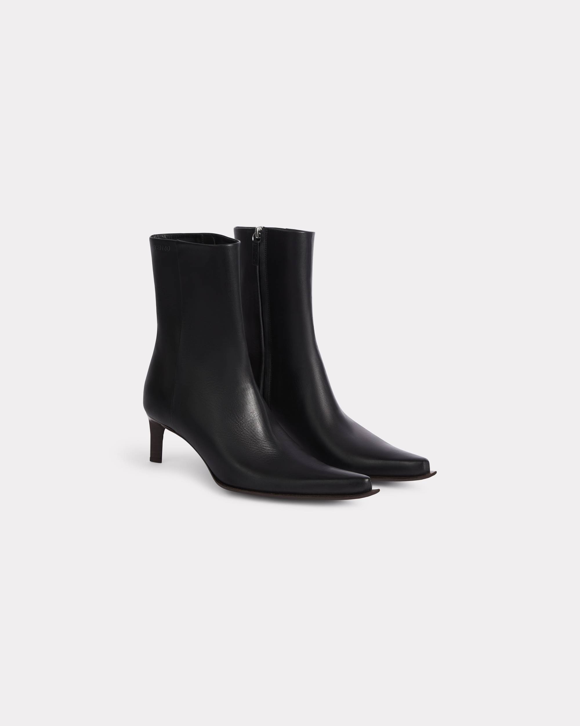 'KENZO Reia' ankle heeled boots in leather - 3