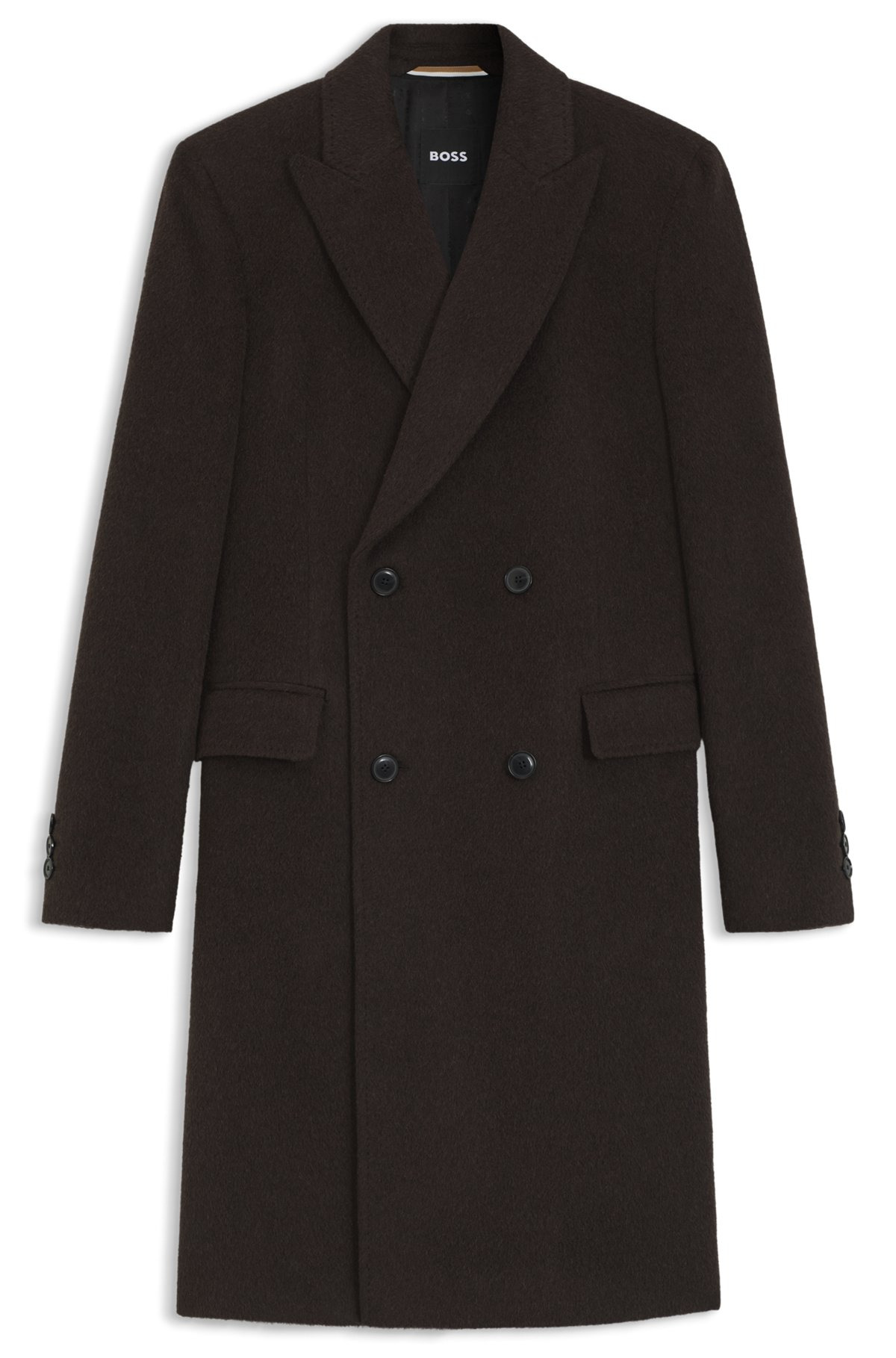 DOUBLE-BREASTED COAT IN AN ALPACA BLEND - 1