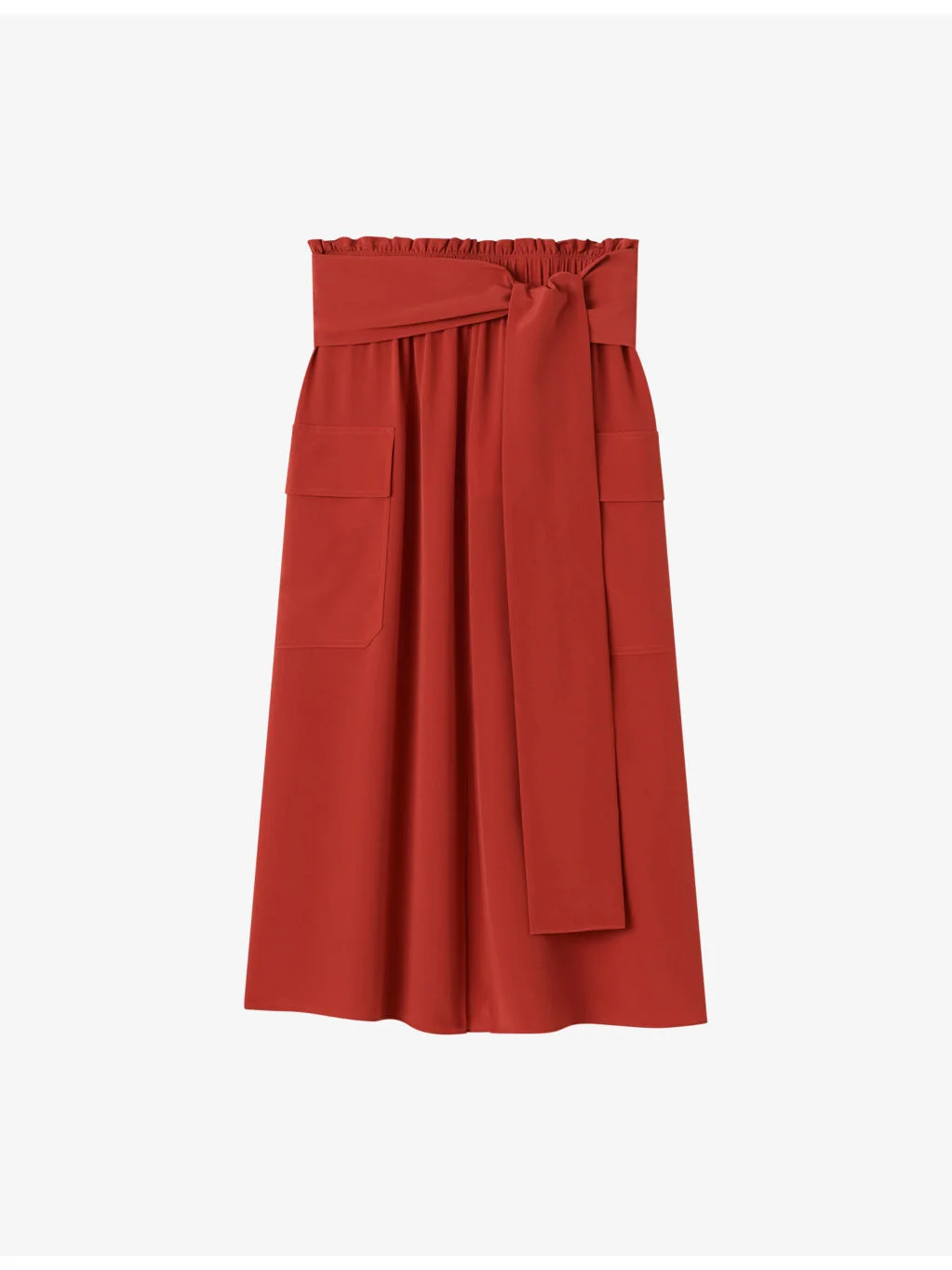 Charai Belted Silk Midi Skirt - 1