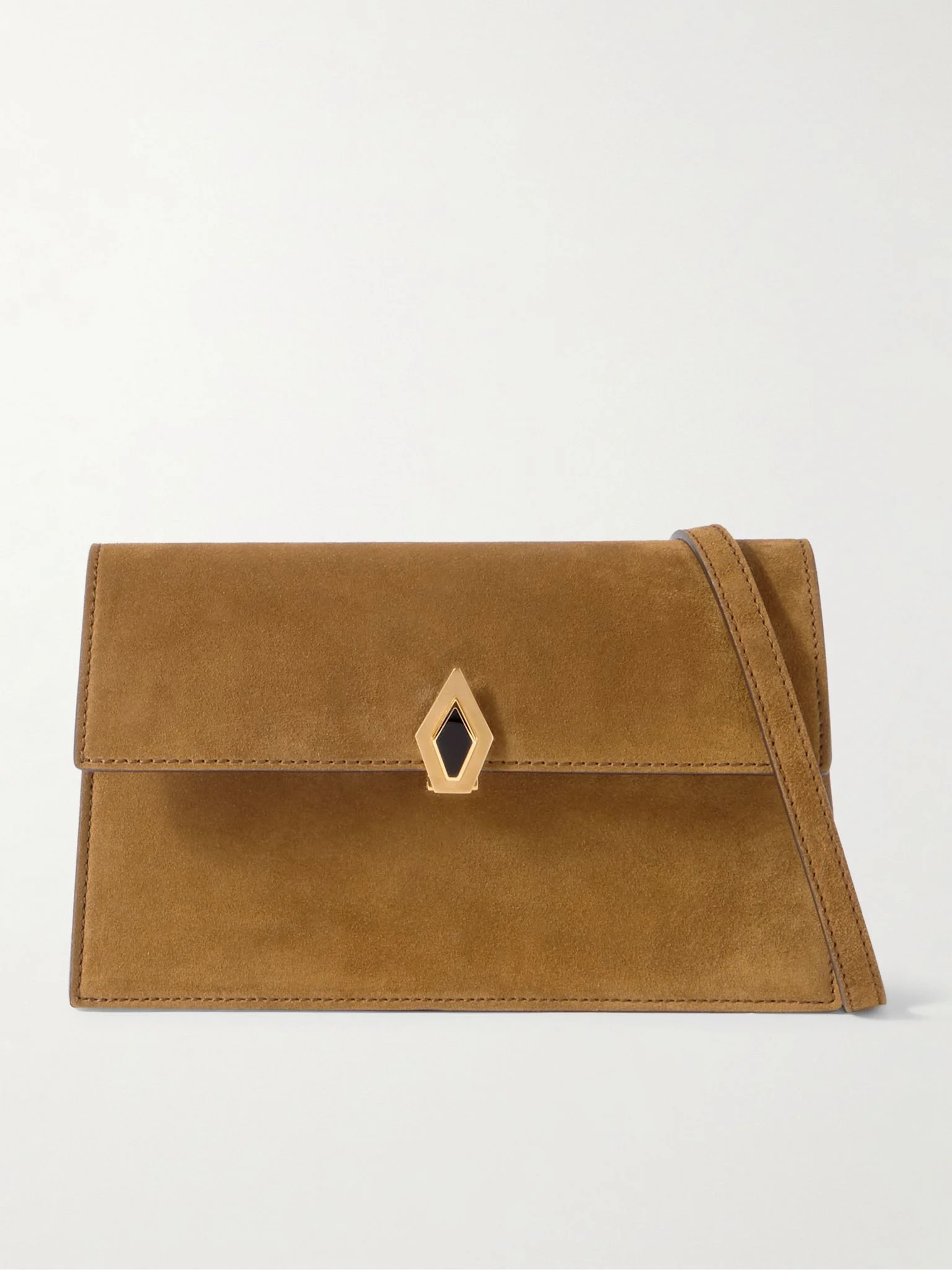 Parallel 22 small suede shoulder bag Tan - 1