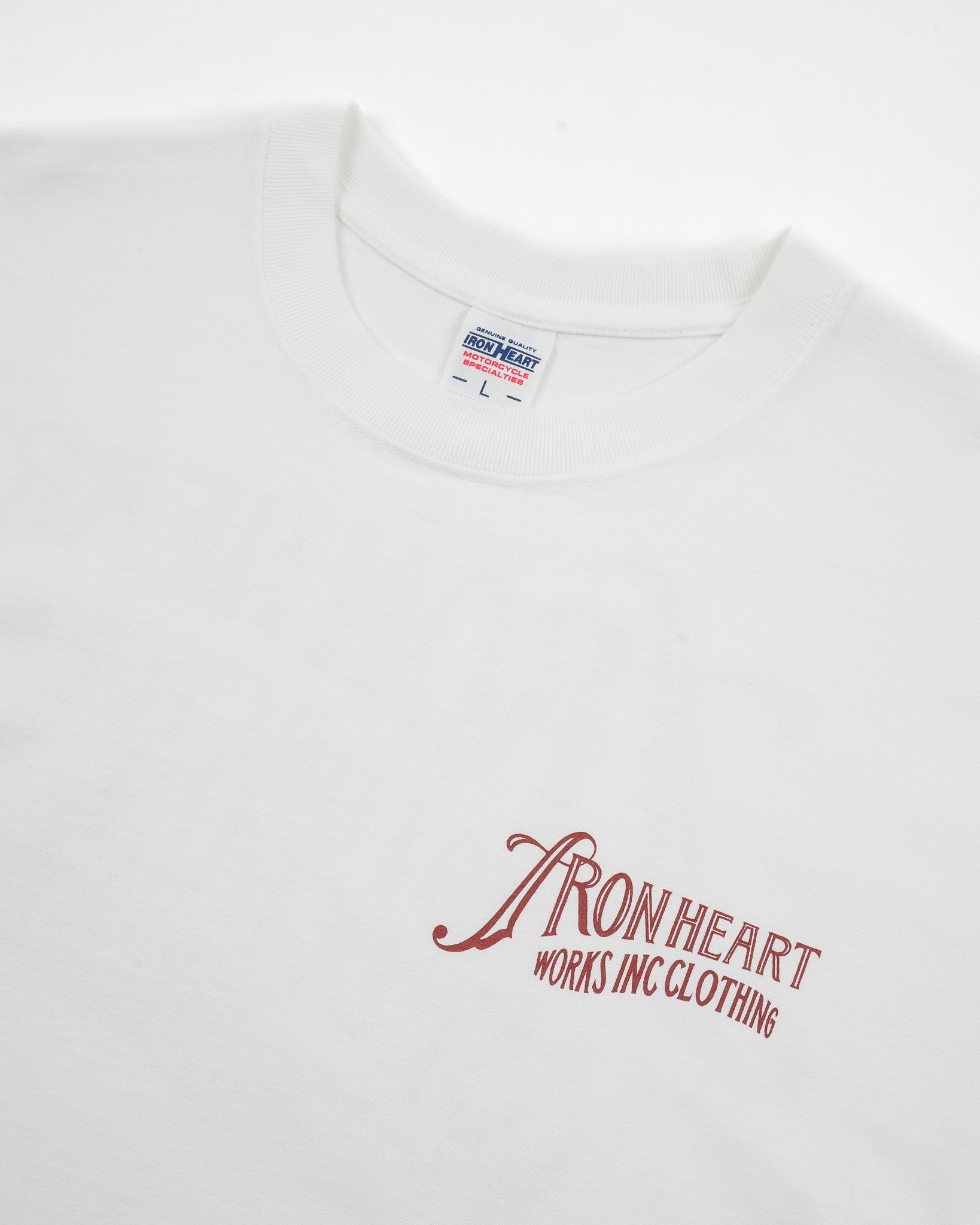7.5OZ PRINTED LOOPWHEEL CREW NECK T-SHIRT - WHITE - 7