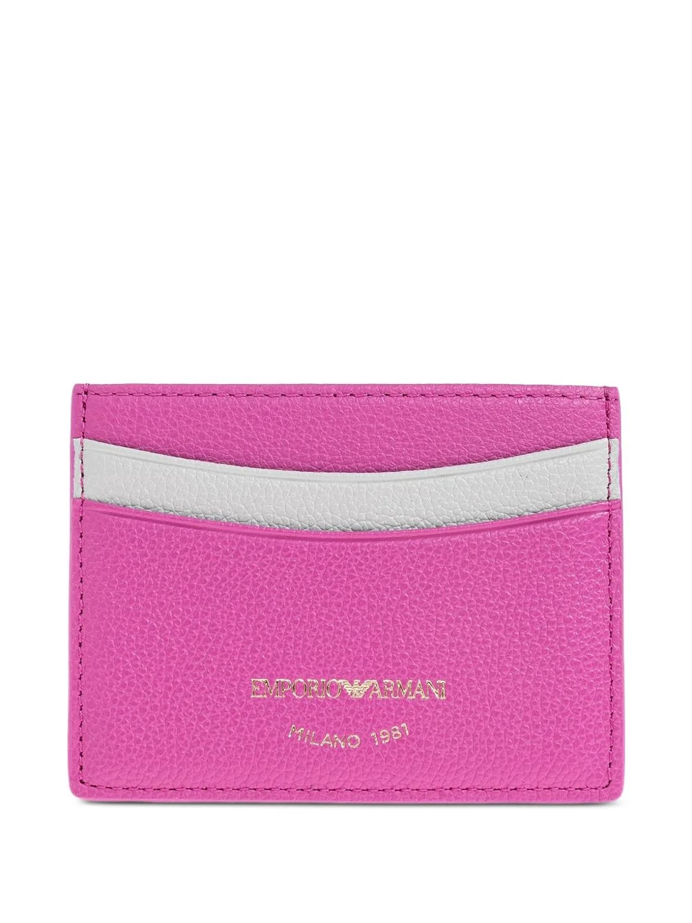 leather colour-block cardholder - 1