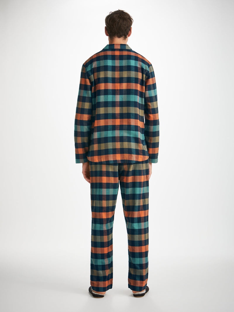 Men's Modern Fit Pyjamas Kelburn 40 Brushed Cotton Multi - 4