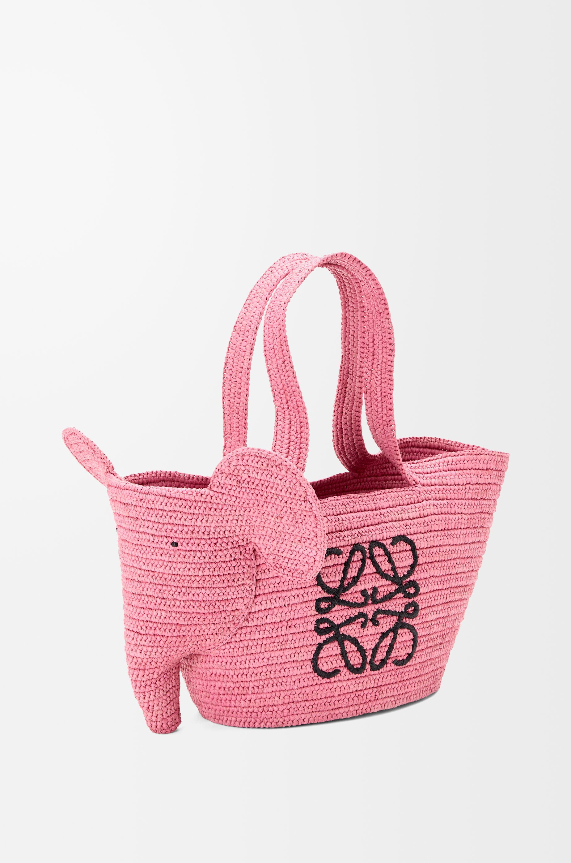 Small Elephant Basket bag in raffia - 2