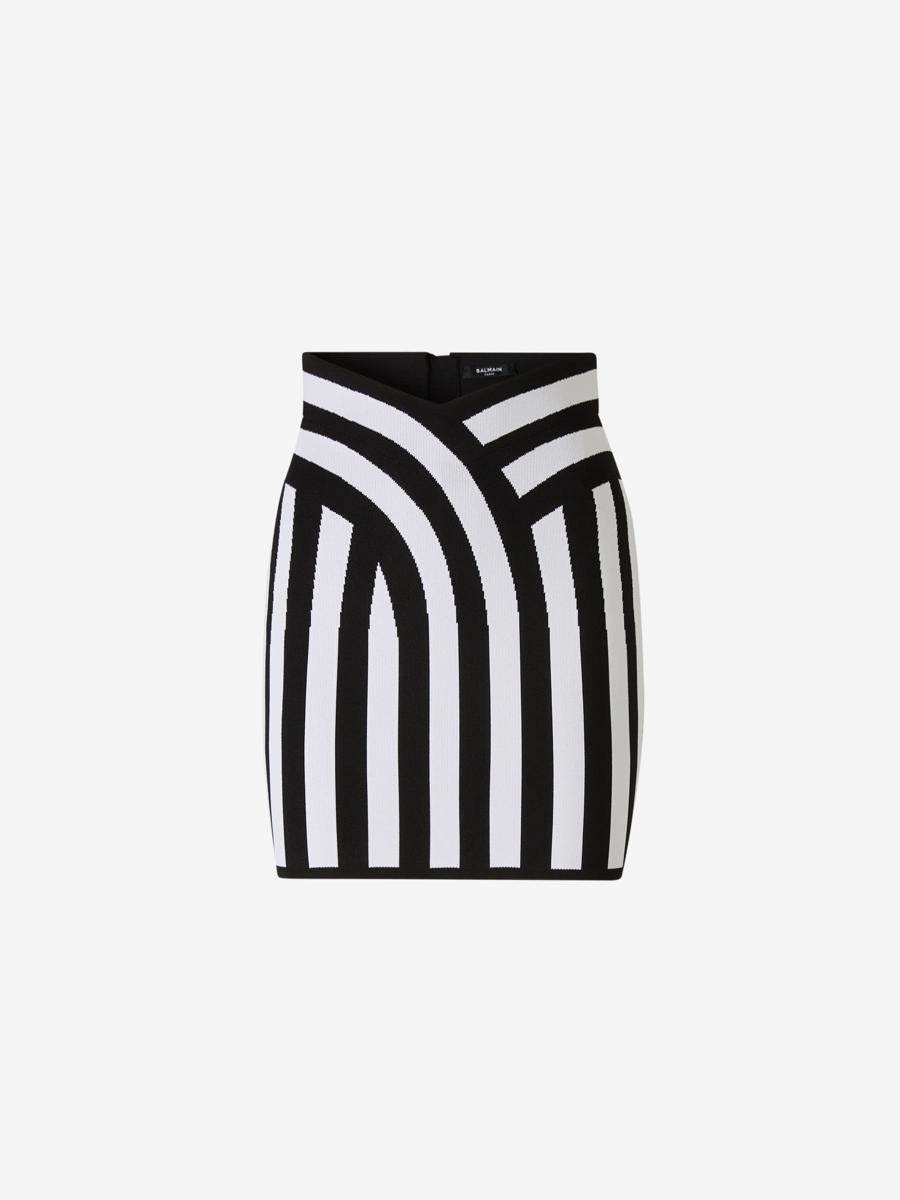 Balmain BALMAIN STRIPED MINI SKIRT - 1