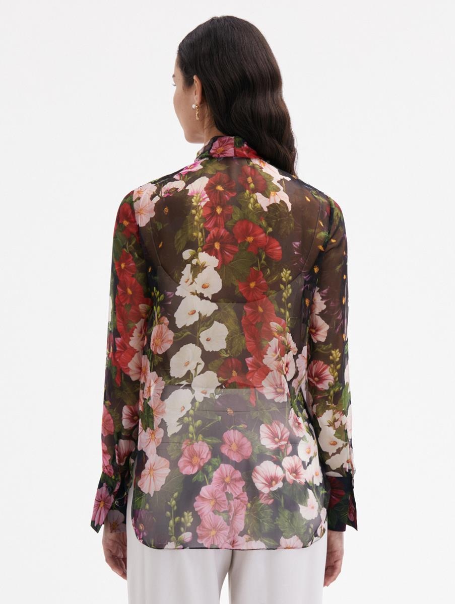 HOLLYHOCK TIE-NECK CHIFFON BLOUSE - 3