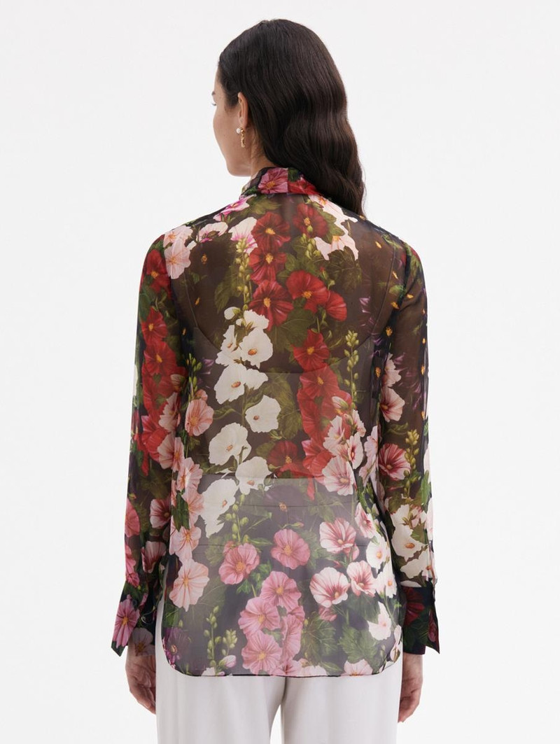 HOLLYHOCK TIE-NECK CHIFFON BLOUSE 3