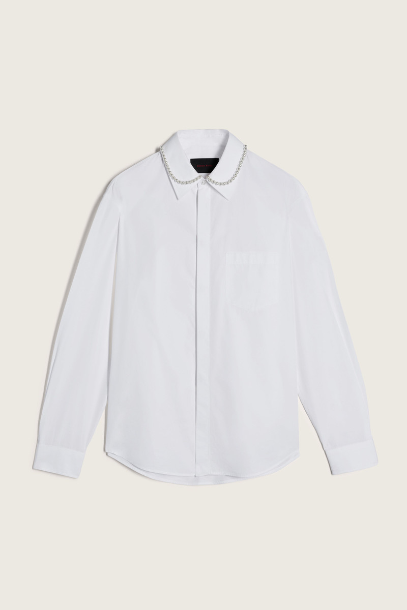 Beaded Classic Concealed Button Shirt 1