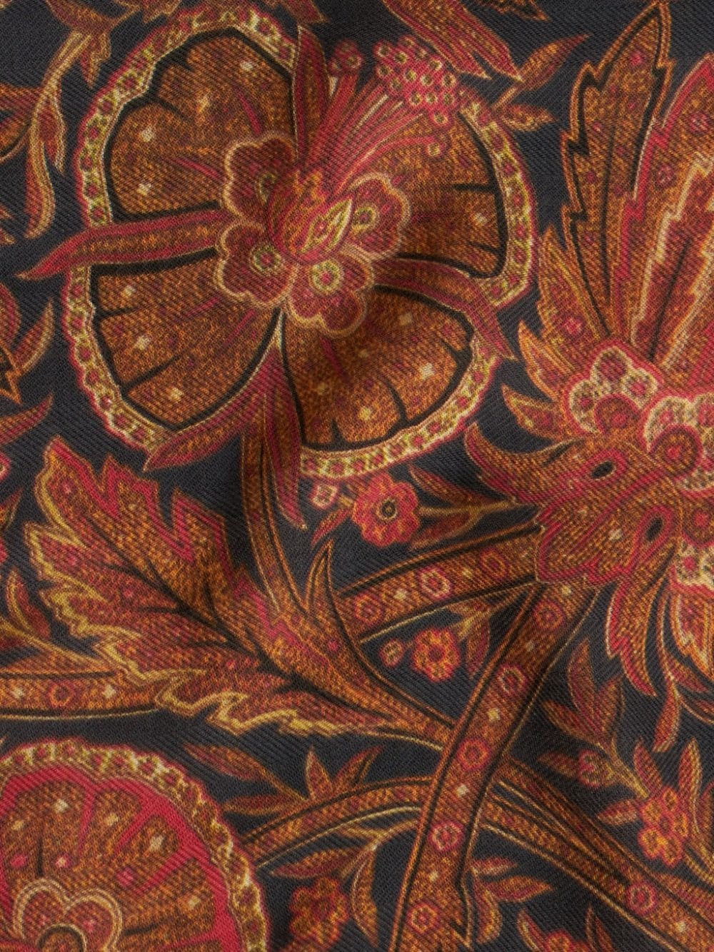 floral-print wraparound-style scarf - 2