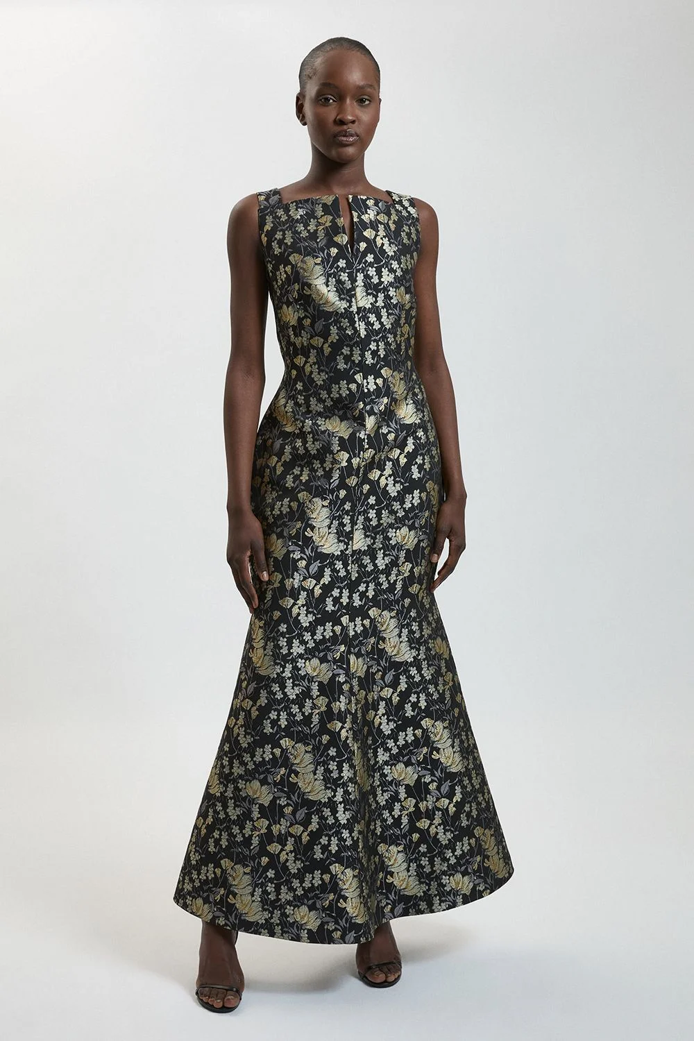 Jacquard Maxi Tailored Dress - 1