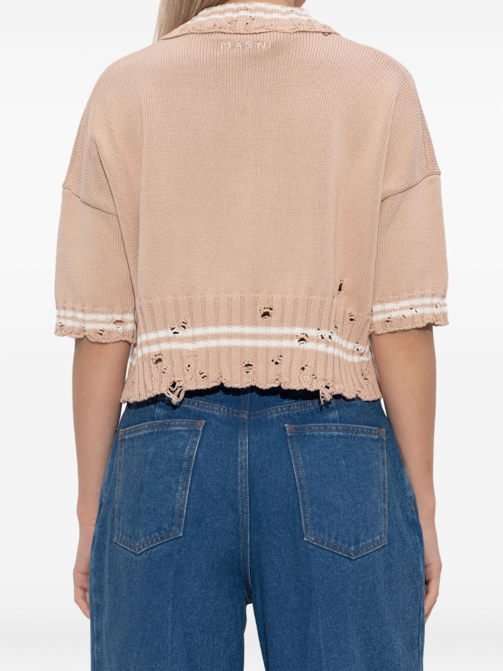 knitted polo top - 4