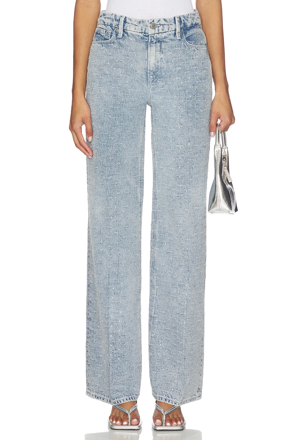 Good Skate Wide Leg Crystal Jeans - 1