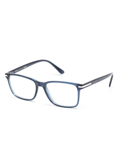 Prada translucent rectangle-frame glasses outlook