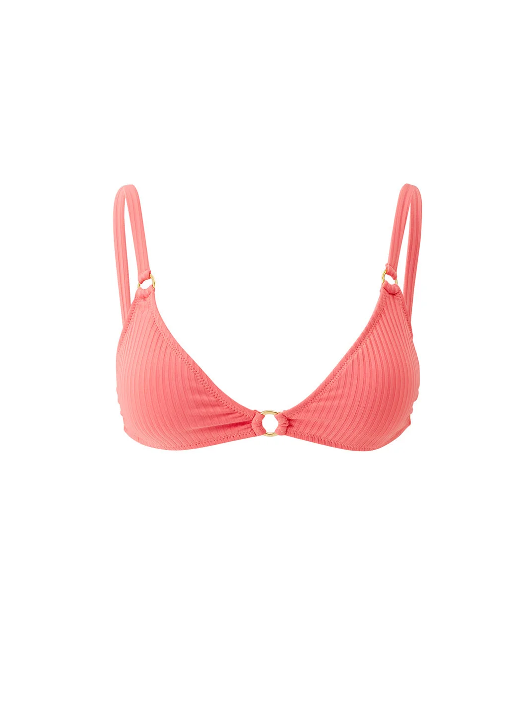 MONTENEGRO APRICOT RIBBED BIKINI TOP - 1