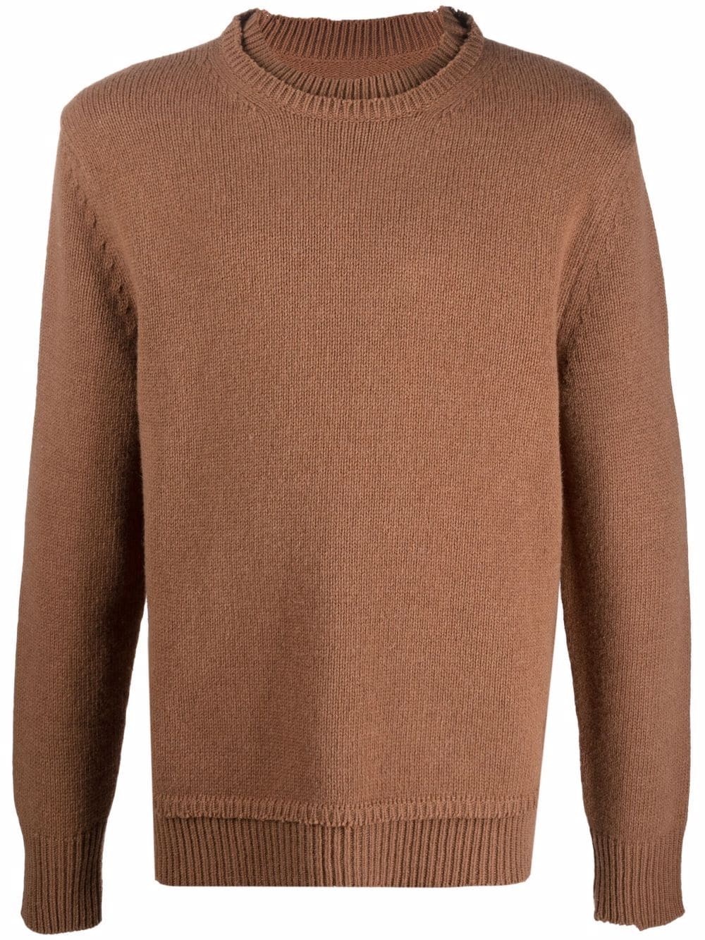 distressed wool jumper - 1