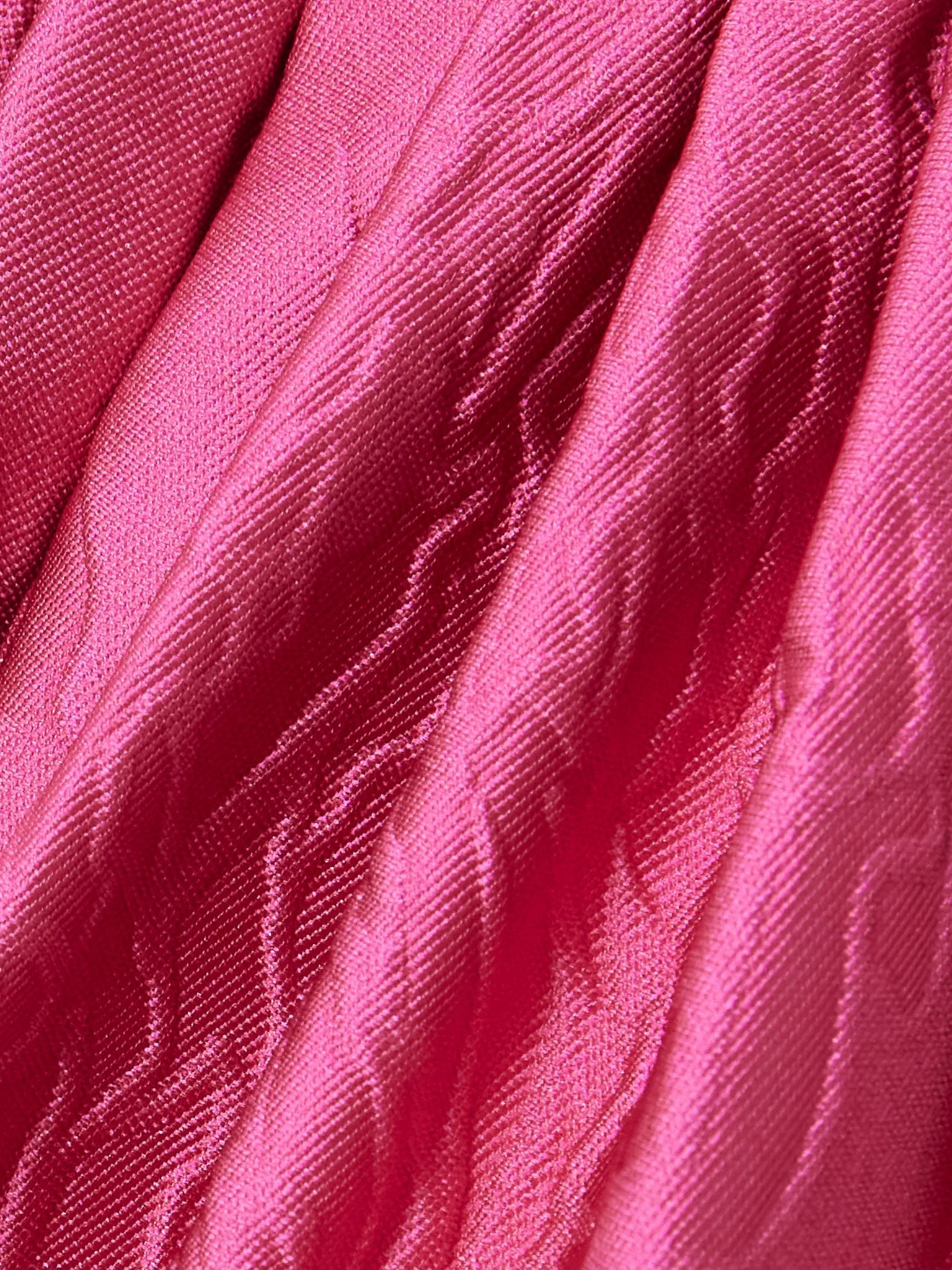Ninette pleated cloqué gown Bright pink - 4