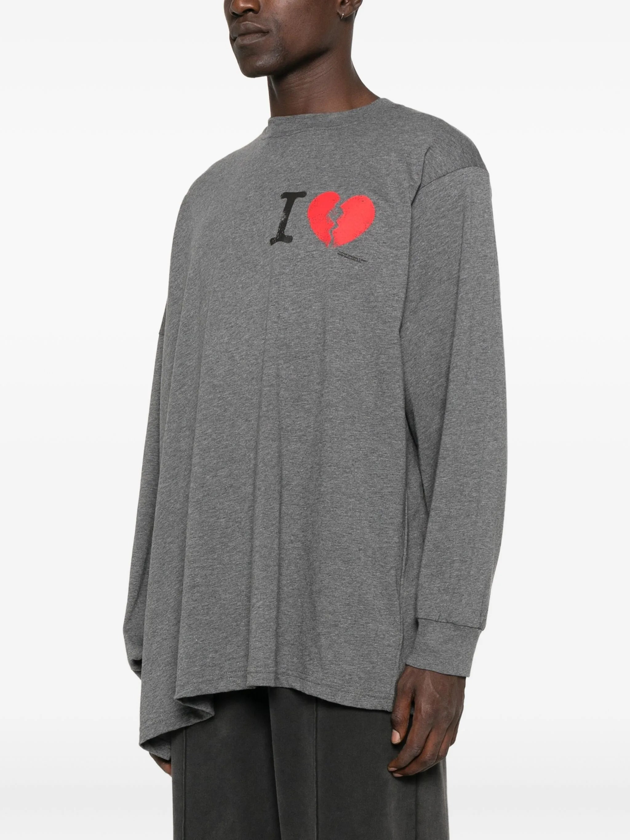 Magliano Broken-heart Print Long-sleeved T-shirt - 3