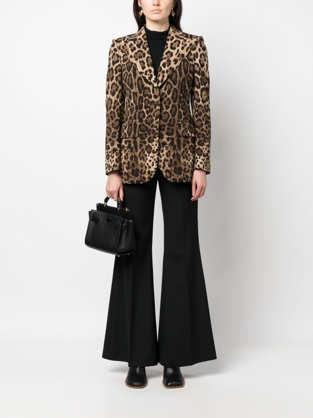 leopard-print single-breasted blazer - 2