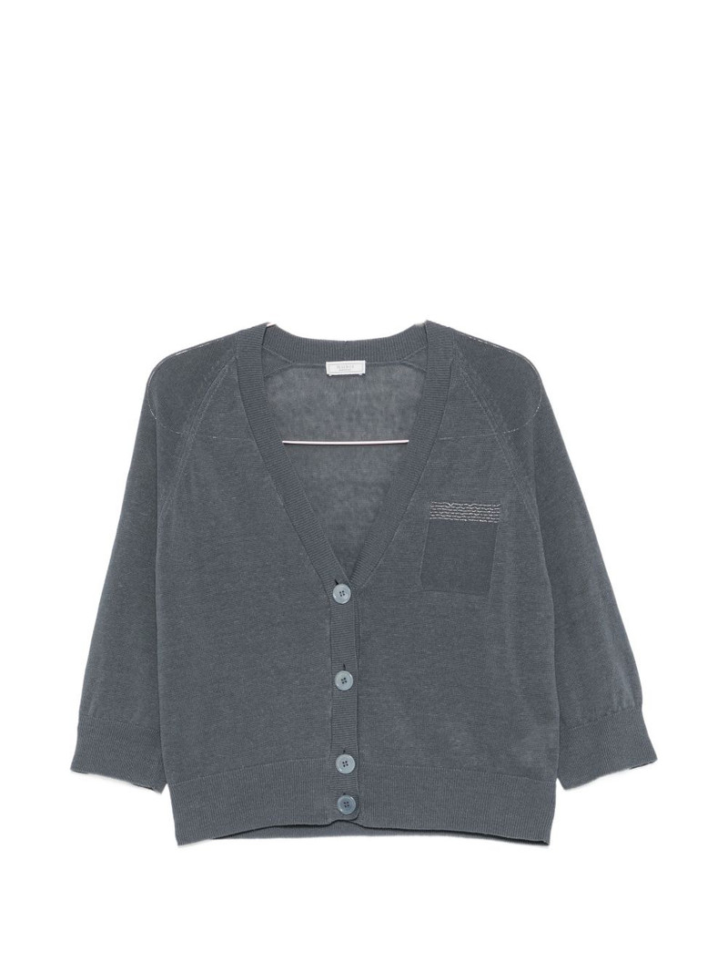 bead-embellished raglan-sleeve cardigan 1