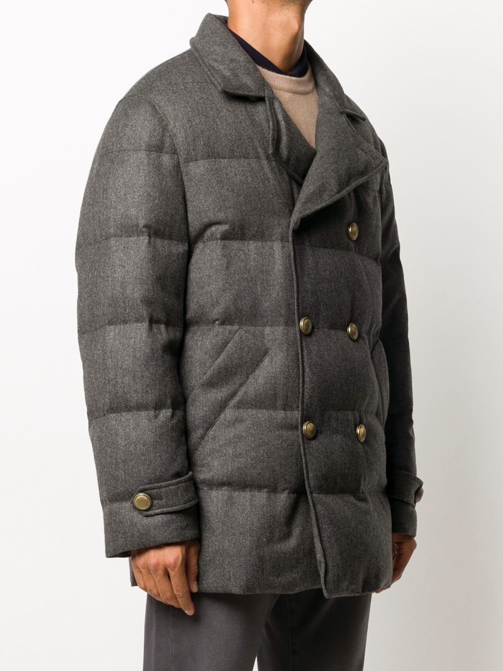 quilted double-breasted jacket - 3