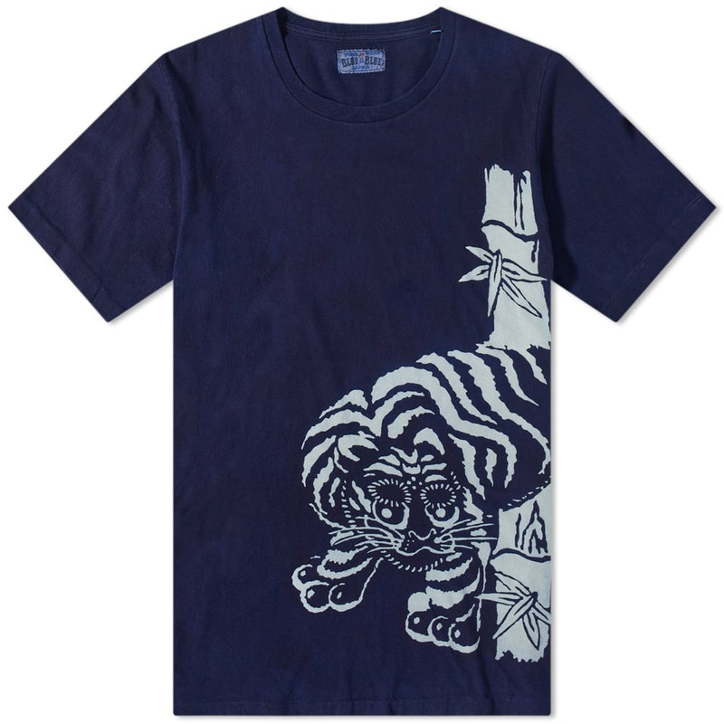 Blue Blue Japan Bamboo Tiger Tee 1