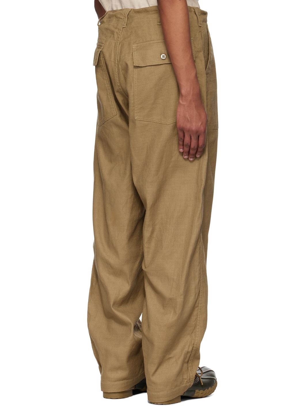 Beige Fatigue Trousers - 3