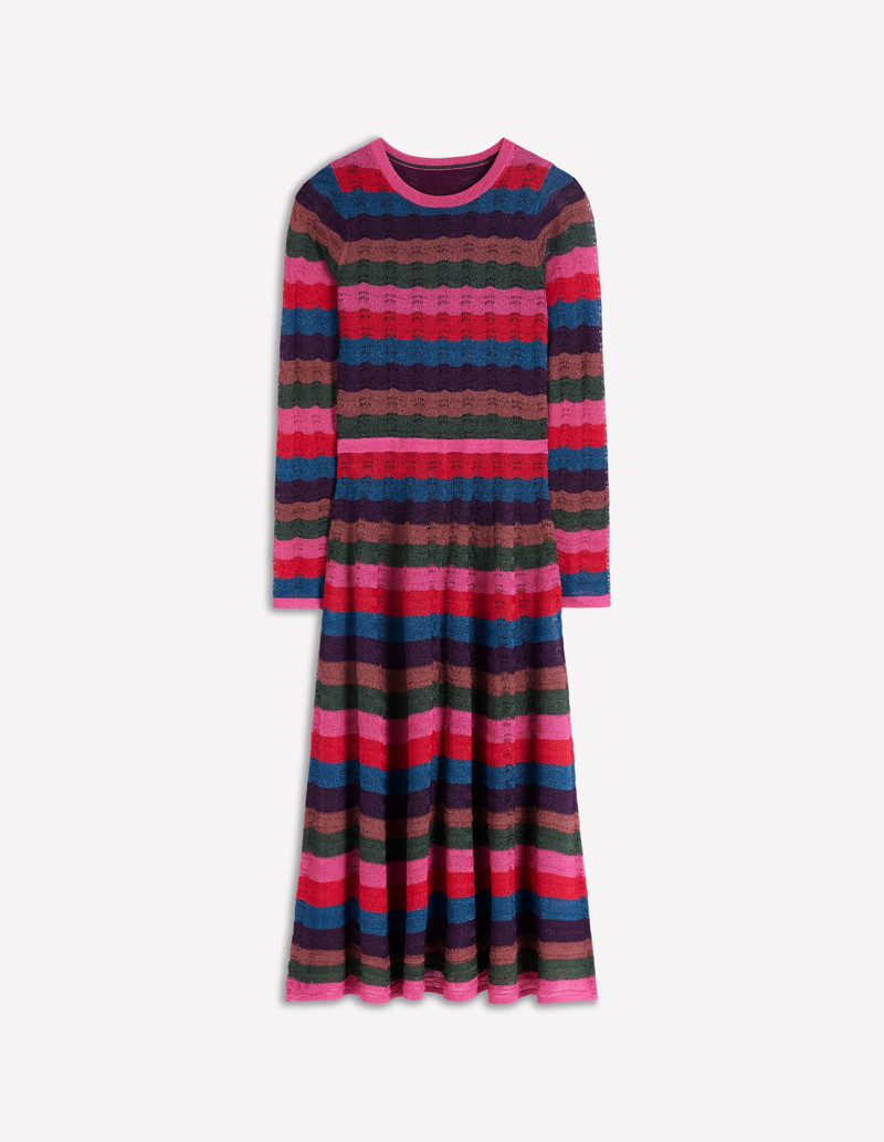 Metallic Wave Dress-Multi Stripe 1