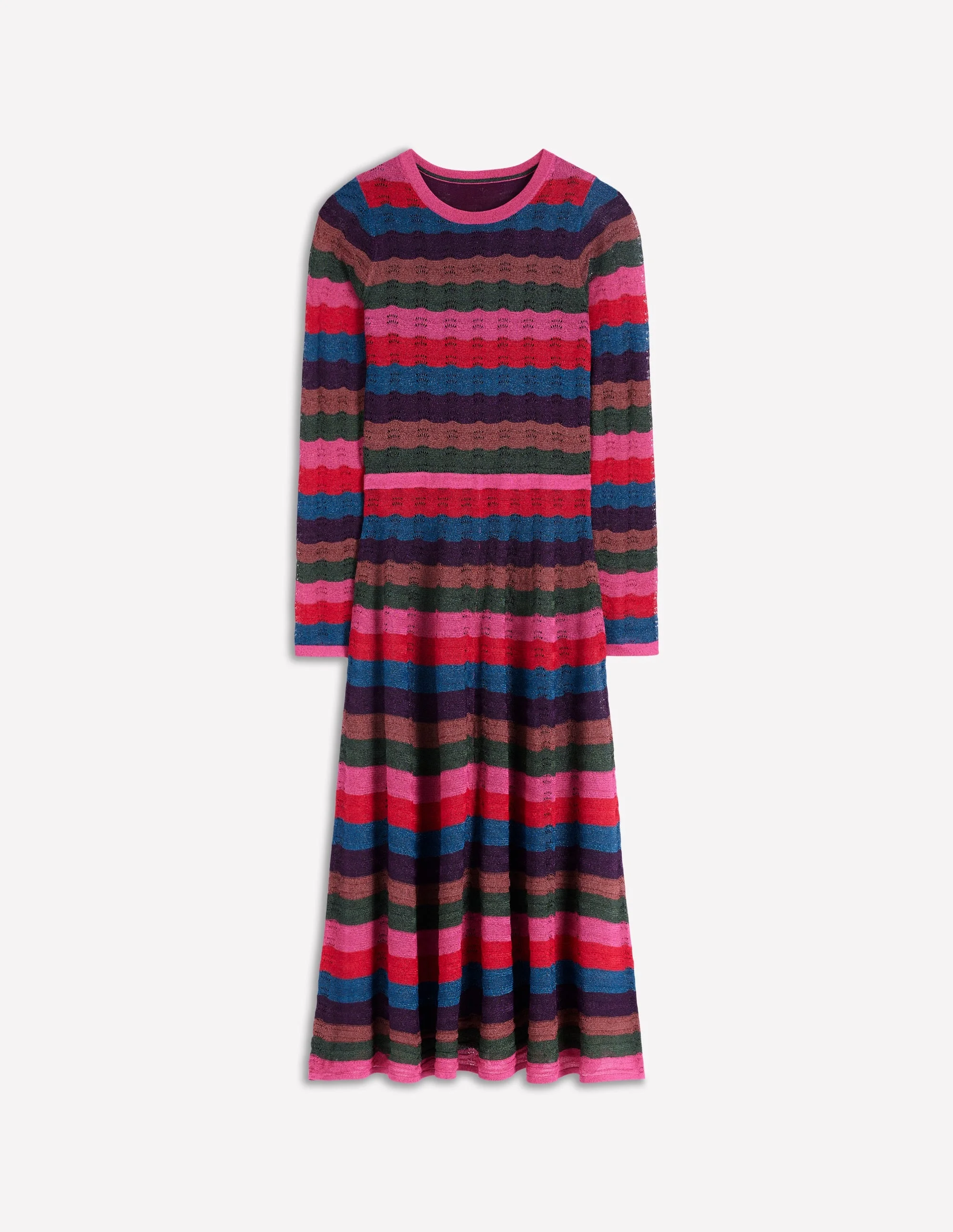 Metallic Wave Dress-Multi Stripe - 1