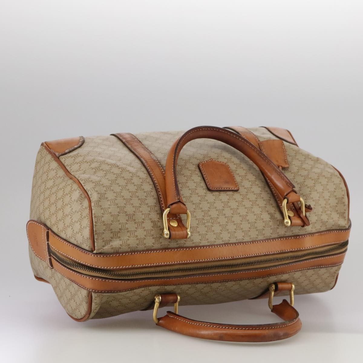 CELINE Macadam Canvas Hand Bag Beige - 6