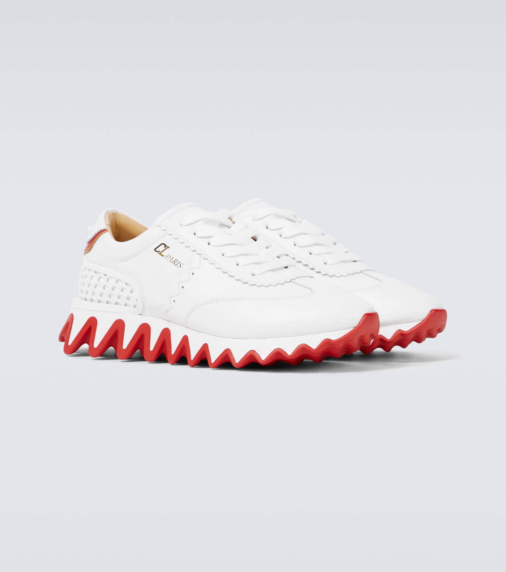 Loubishark leather sneakers - 5