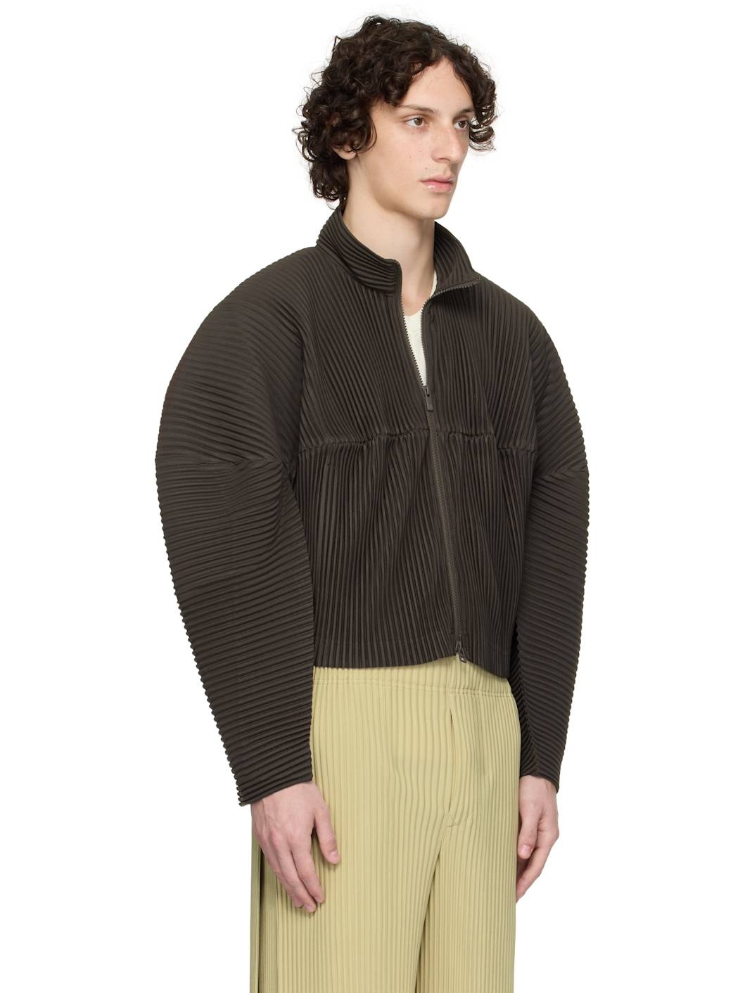 Brown Kinetic Sculpture Jacket - 2