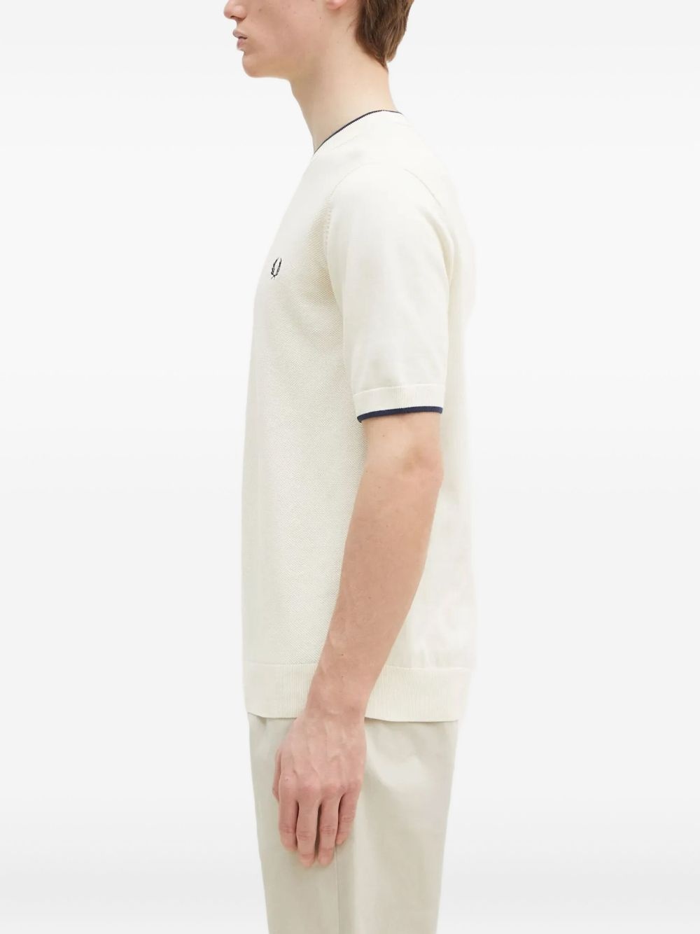 contrast-trim T-shirt - 3
