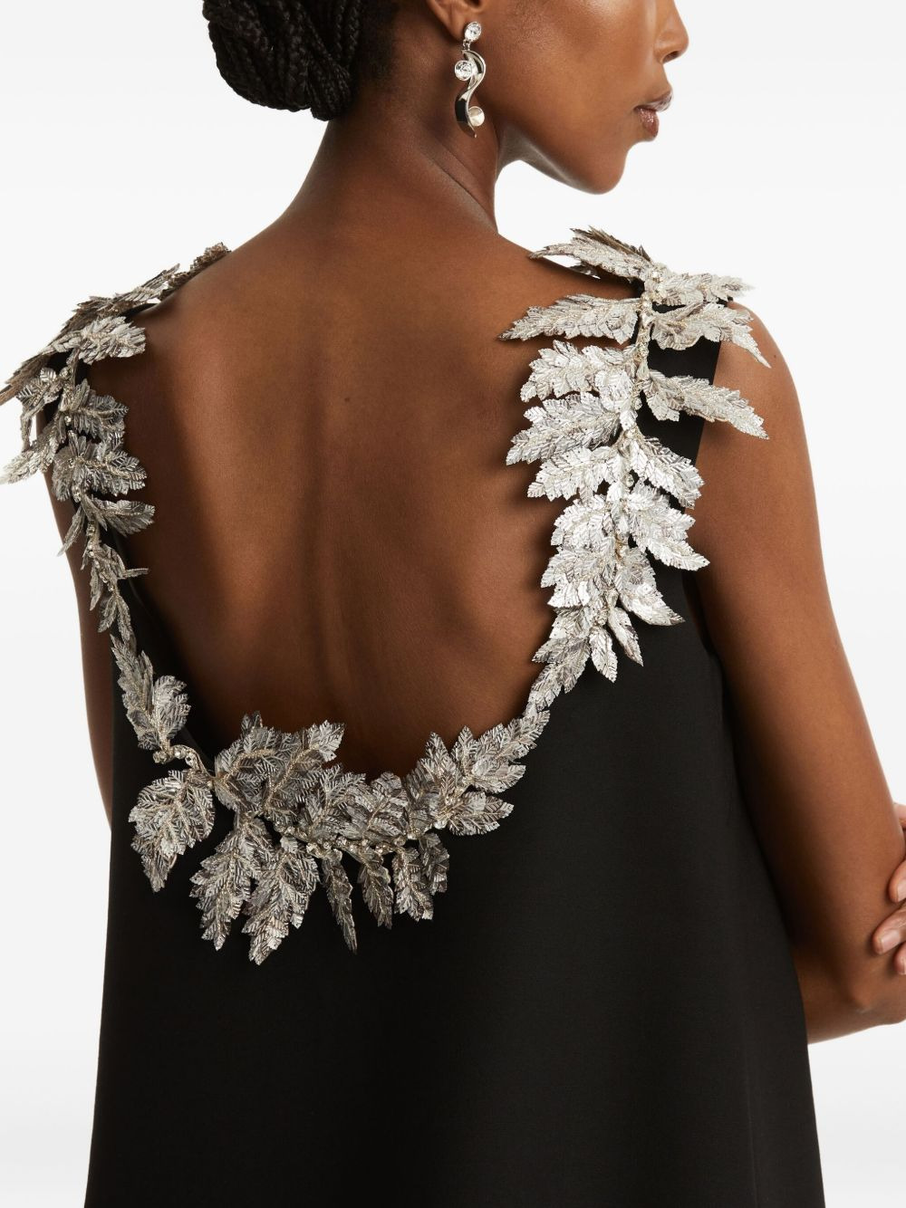 sequin-embellished open-back mini dress - 5