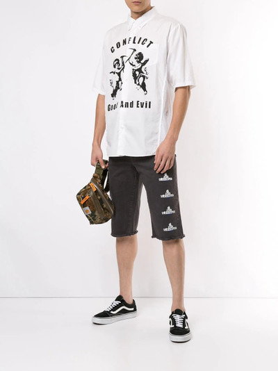 JOHNUNDERCOVER side logo bermuda shorts outlook