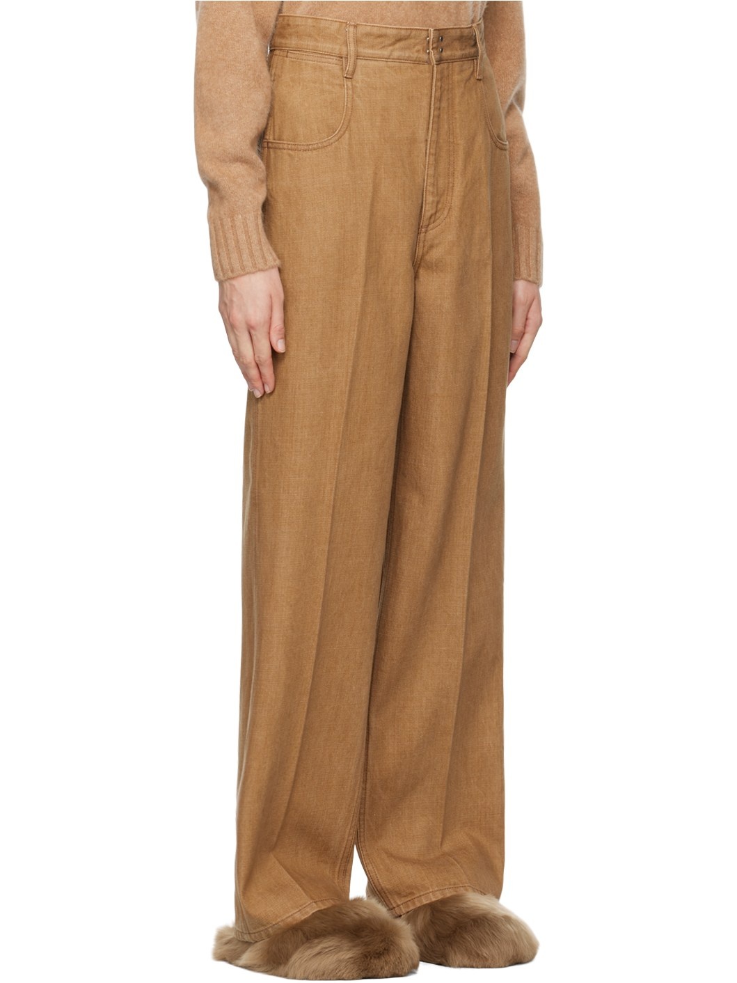 Tan 5-Pocket Trousers - 2