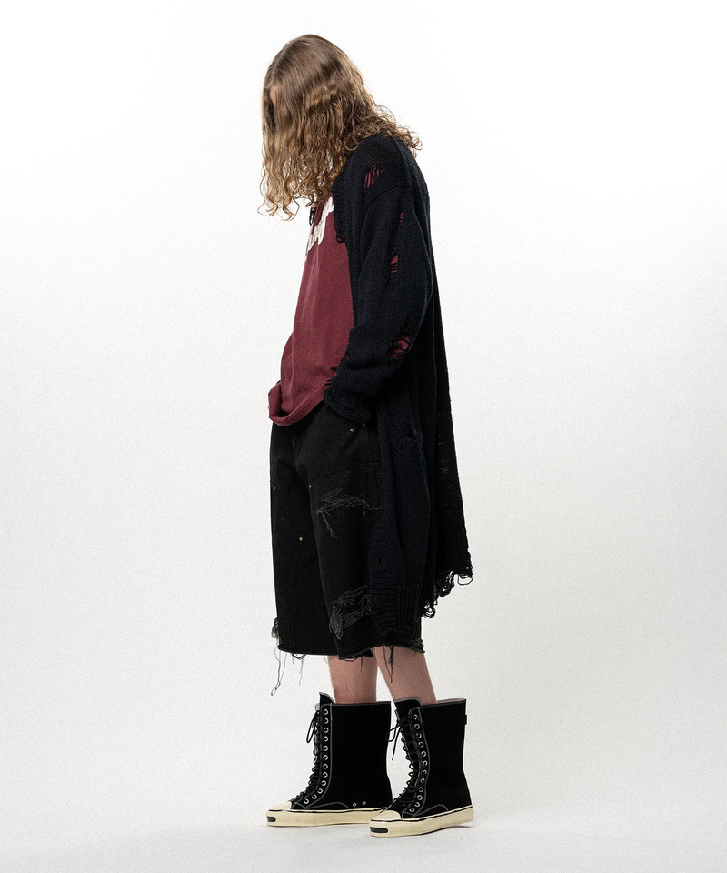 Damaged Low Gauge Long Cardigan 6