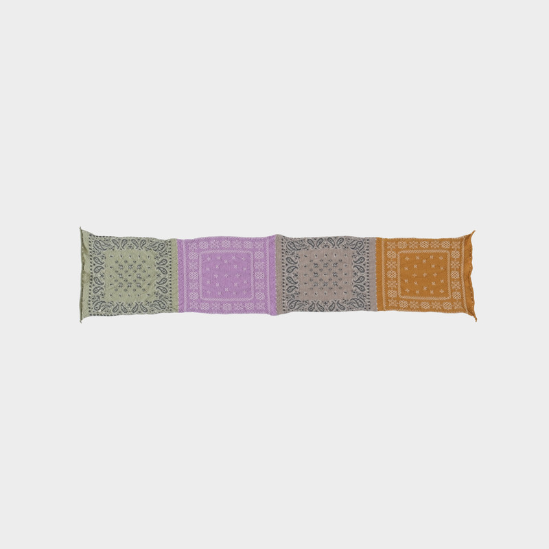 Kapital Felted Wool Pastel Bandana Cross Happy Scarf outlook