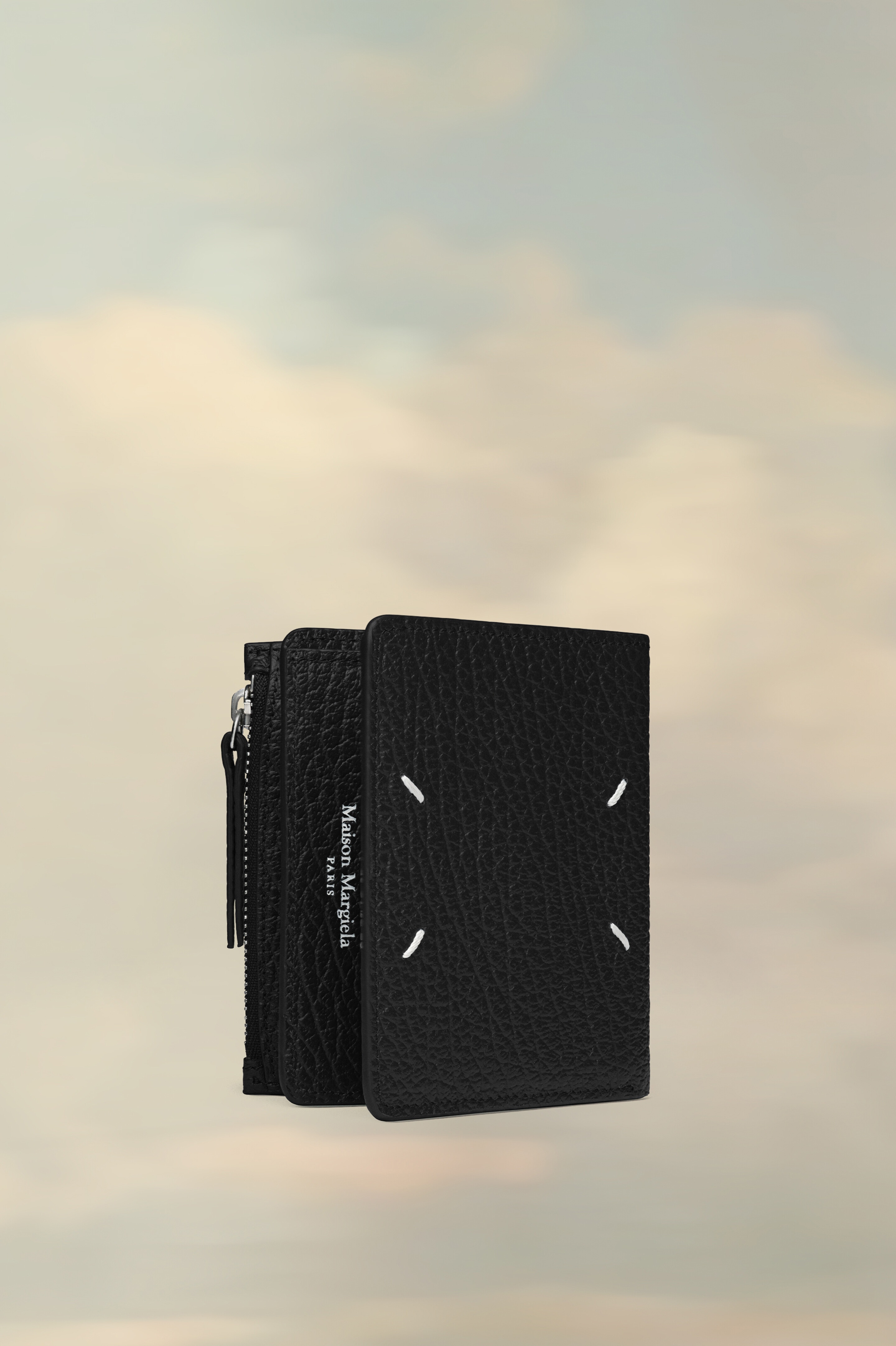 Maison Margiela Black bi-fold wallet with contrast stitching