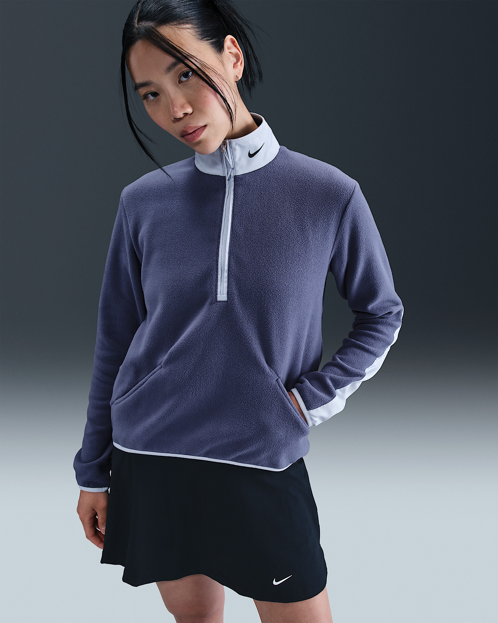 Nike Therma-FIT Victory Women's Long-Sleeve 1/2-Zip Golf Top - 1