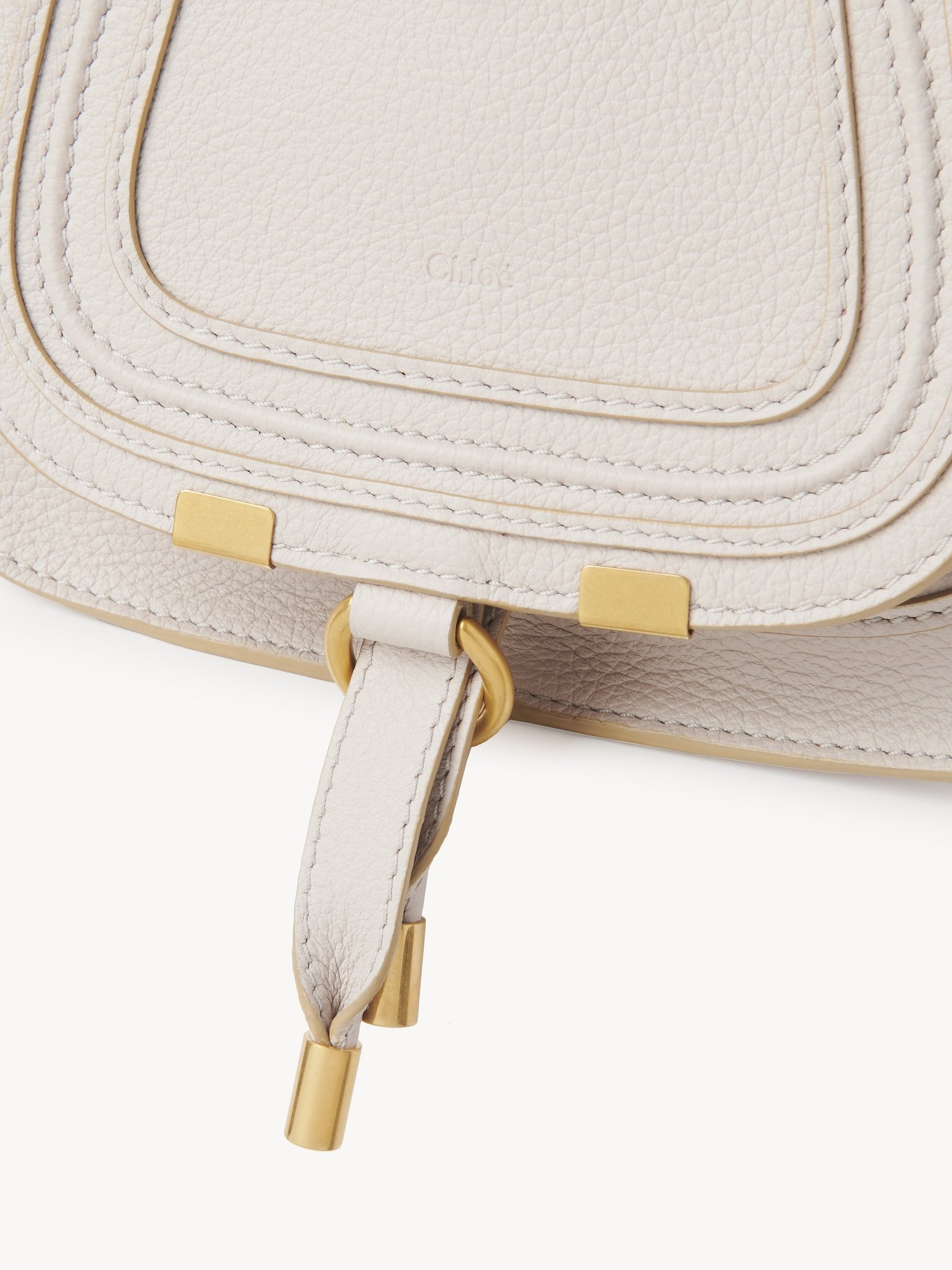 Chloe Small Marcie Saddle Bag in Wild Grey | MTYCI