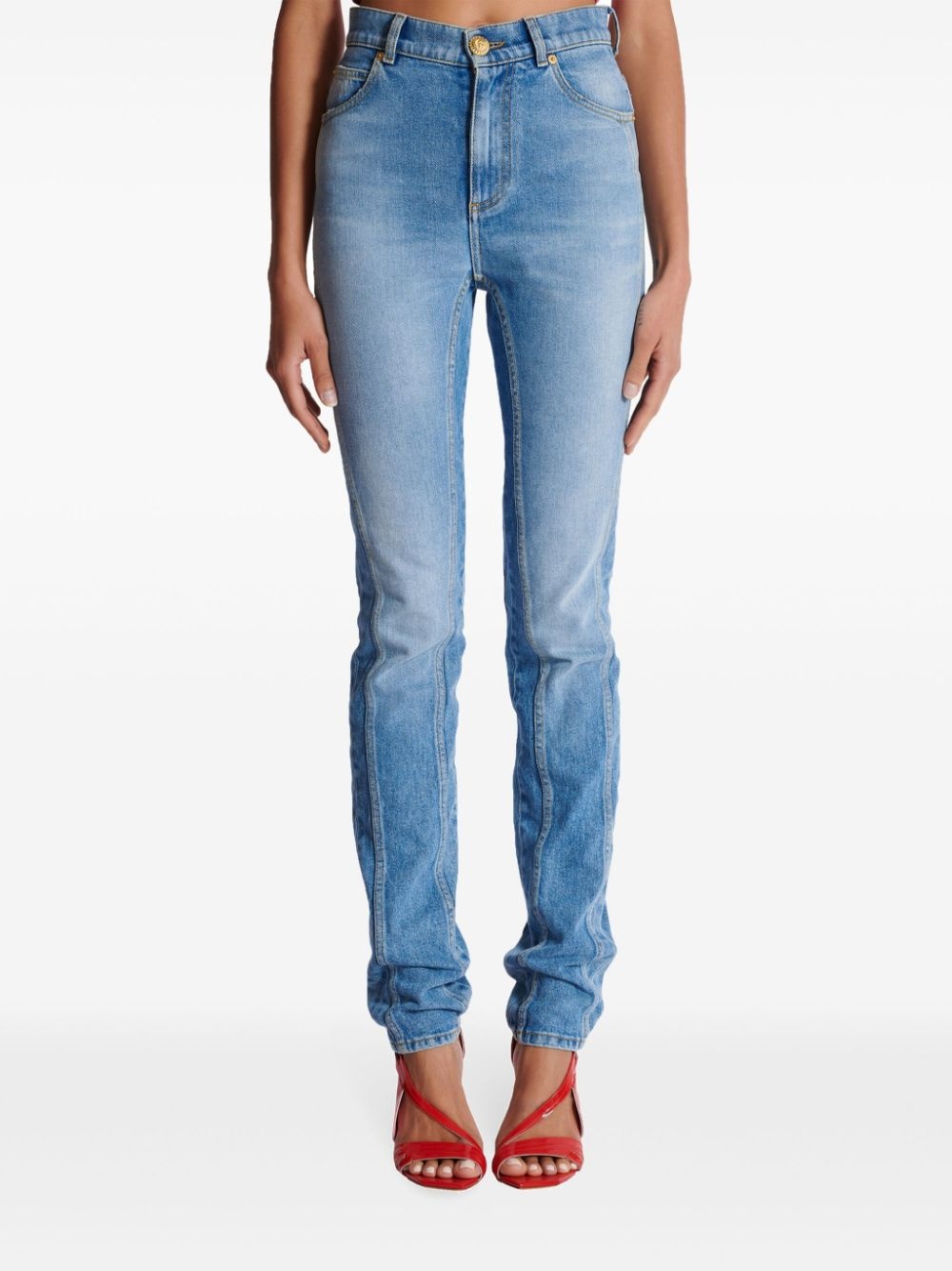 high-rise slim-cut jeans - 5