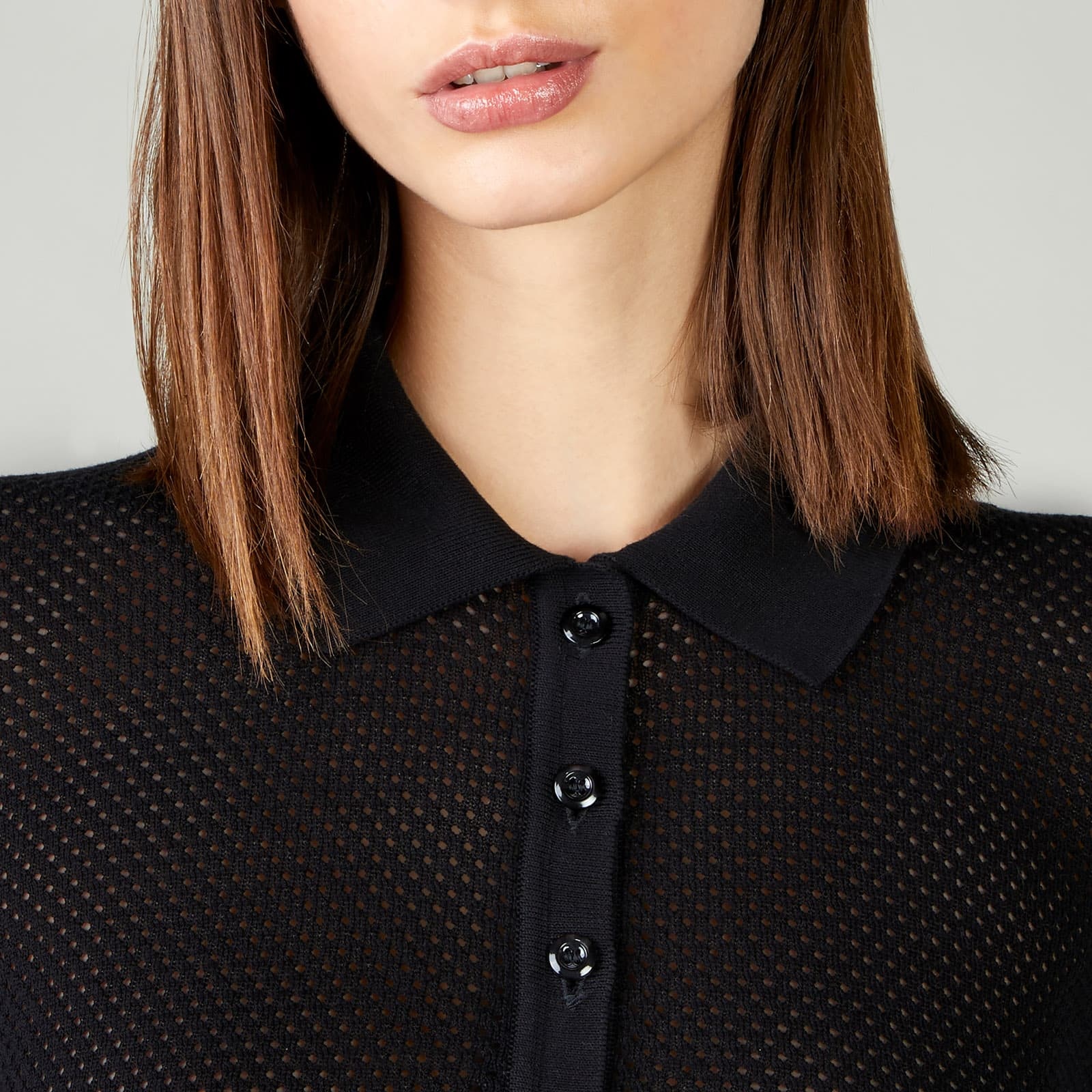 Honeycomb Polo Shirt Black - 6